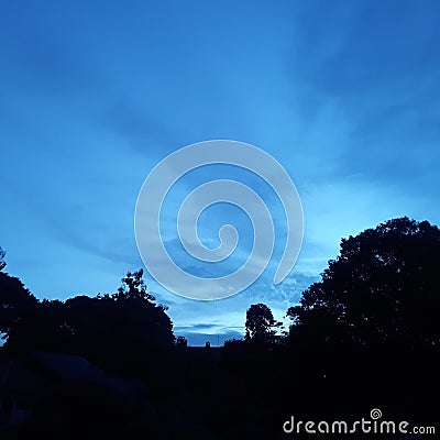 Blue sky on the morning 6 am Stock Photo