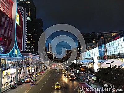 Bangkok night time Editorial Stock Photo