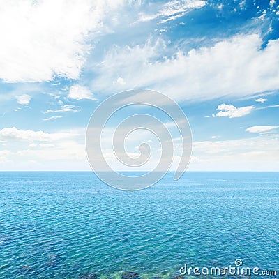 Blue sky over sea Stock Photo