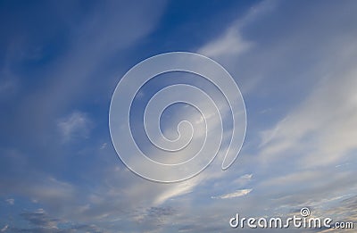 Blue sky with soft clouds Stock Photo
