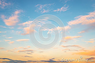 Blue sky in sunset with clound Stock Photo