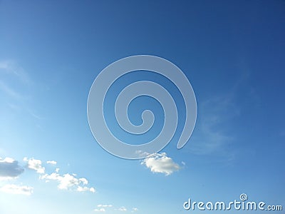 blue sky and tiny cloud Stock Photo