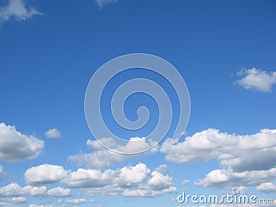 Blue sky, white clouds Stock Photo