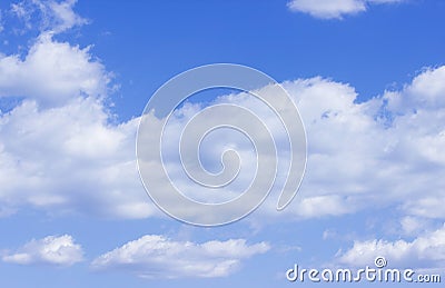 Blue sky white clouds background. Stock Photo