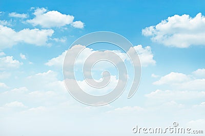 Blue sky with white clouds background Stock Photo