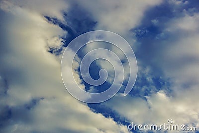 Blue sky with white clouds Stock Photo