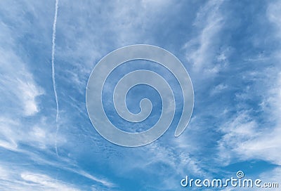 Blue sky with white clouds. Texture and background screensaver Stock Photo