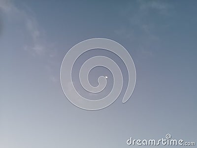 Blue sky with white spots of clouds Stock Photo
