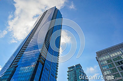 Blue skyscrapers Toronto downtown Stock Photo