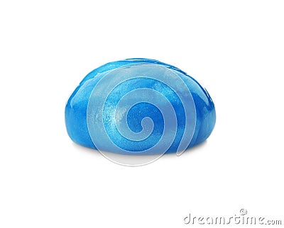 Blue slime isolated. Antistress toy Stock Photo