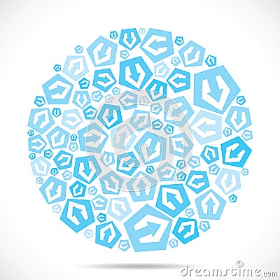 Blue small arrow icon design Vector Illustration