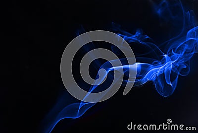 Blue Smoke Stock Photo