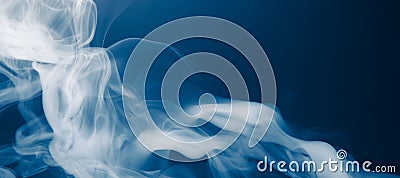 Blue smoke background Stock Photo