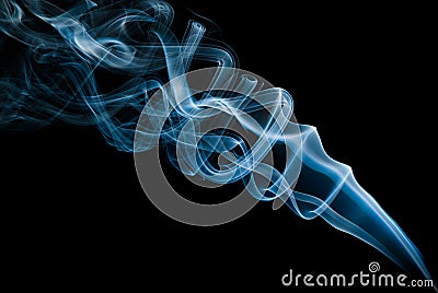 The blue smoke Stock Photo