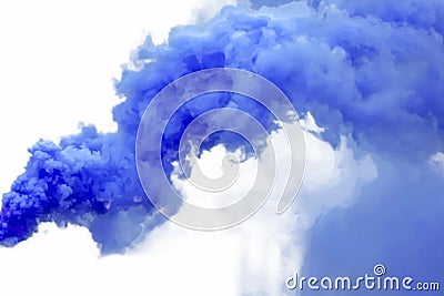 Blue smoke Stock Photo