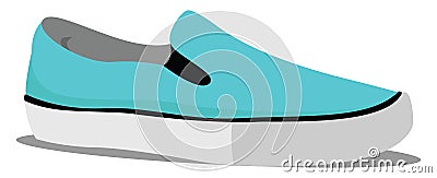 Blue sneaker, illustration, vector Cartoon Illustration