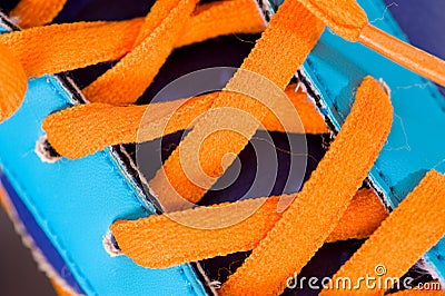 Blue sneakers Stock Photo