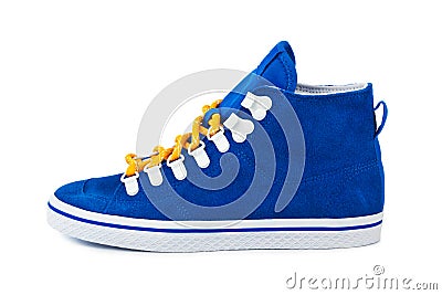 Blue sneakers Stock Photo