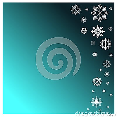 Blue snow symbol background 2019, Cartoon Illustration