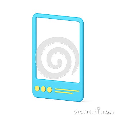 Blue social madia post frame 3d icon vector illustration Vector Illustration