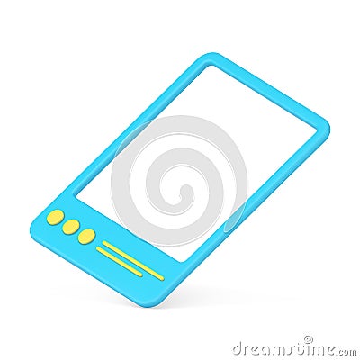 Blue social madia post frame 3d icon vector illustration Vector Illustration