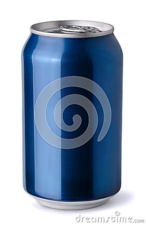 Blue soda can Stock Photo