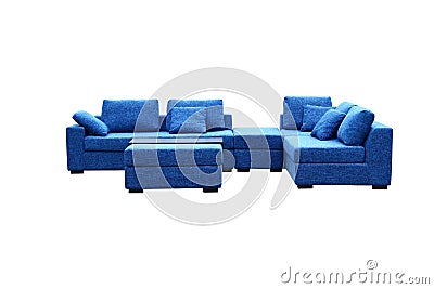Blue Sofa Stock Photo