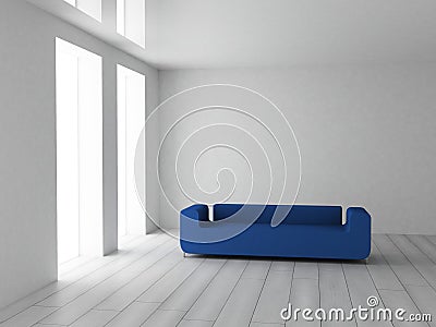 Blue sofa Stock Photo