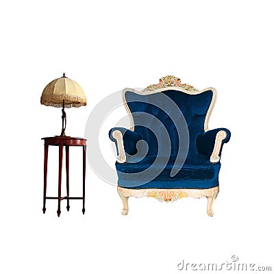 Blue sofa - rendering Stock Photo