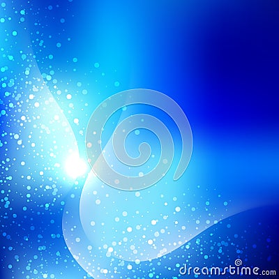 Blue Soft Pastel Bokeh Pale Abstract Background Vector Illustration