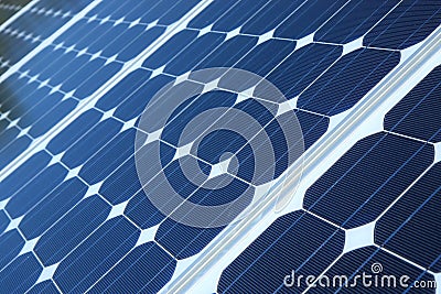 Blue solar pannels Stock Photo