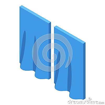 Blue Soundproof Wall Panel Reducing Noise Pollution Vector Illustration
