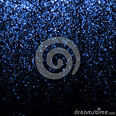 Blue sparkle glitter abstract background. Stock Photo