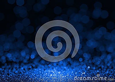 Blue sparkle glitter abstract background. Stock Photo