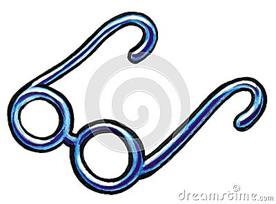 Blue spectacles Stock Photo