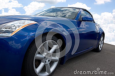 Blue Speedster Stock Photo