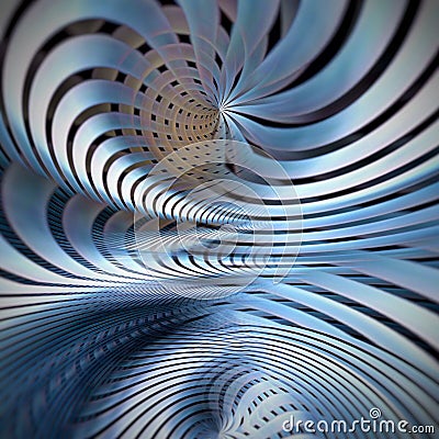 Blue spiral metallic spiral technological modern abstract Stock Photo