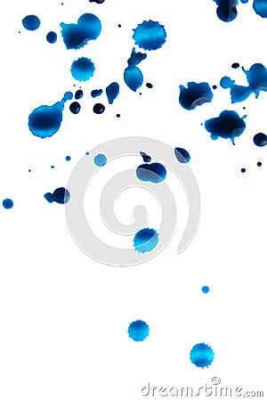 Blue splattered Stock Photo