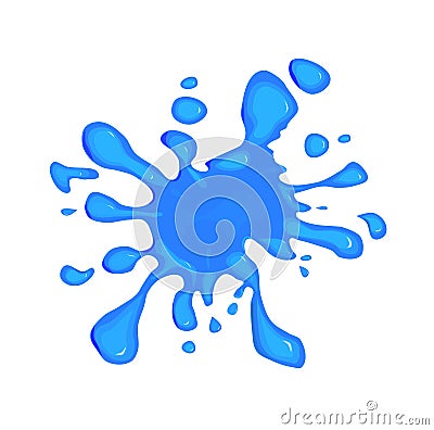 Blue splodge - vector illustration. Vector Illustration