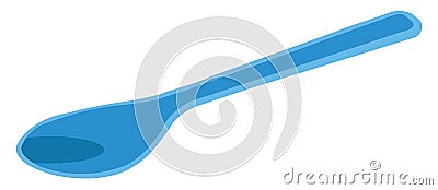 Blue spoon, icon Vector Illustration