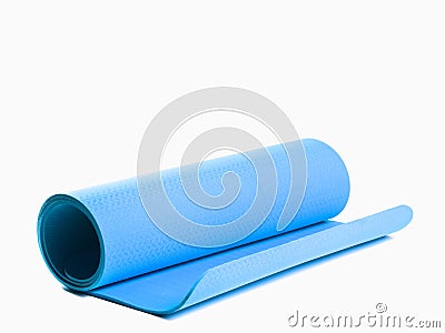 Blue sport mat Stock Photo