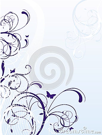 Blue spring background Vector Illustration