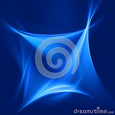 Blue square rays Stock Photo