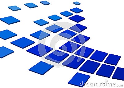 Blue squares Vector Illustration