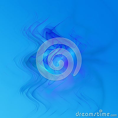 Blue squiggly fractal Stock Photo