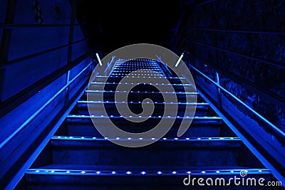 Blue stairs Stock Photo