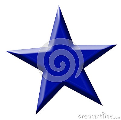 Blue star. Stock Photo