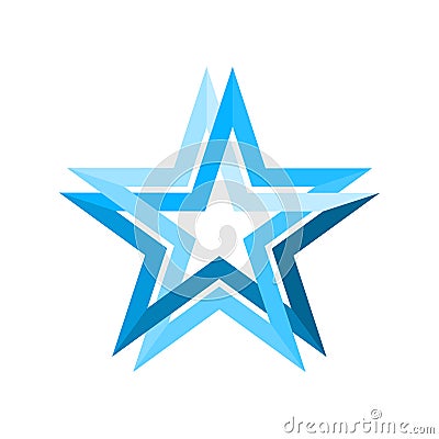 Blue star infinite loop Vector Illustration