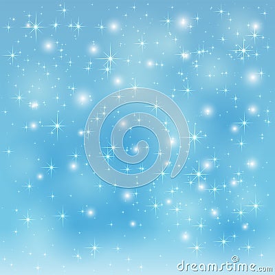 Blue starry background Vector Illustration