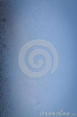 Blue steam condensation on a glass - freshness abstract Stock Photo